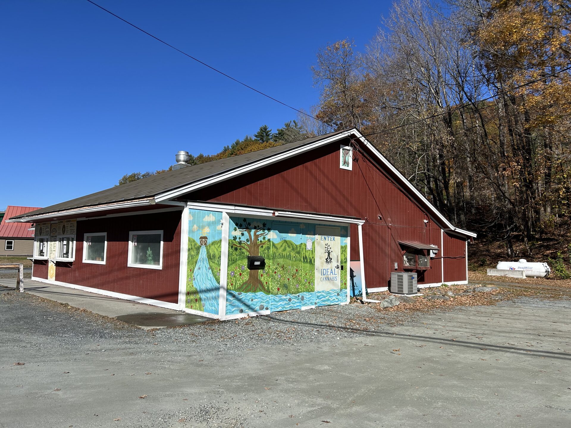 The Ideal Cannabis storefront on Route 14 in Sharon, Vermont